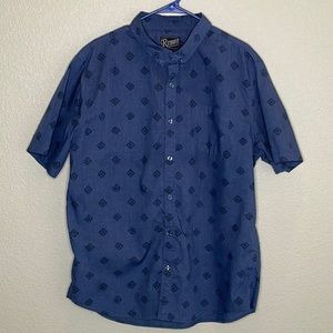 Mens Retrofit brand short sleeve button up XL